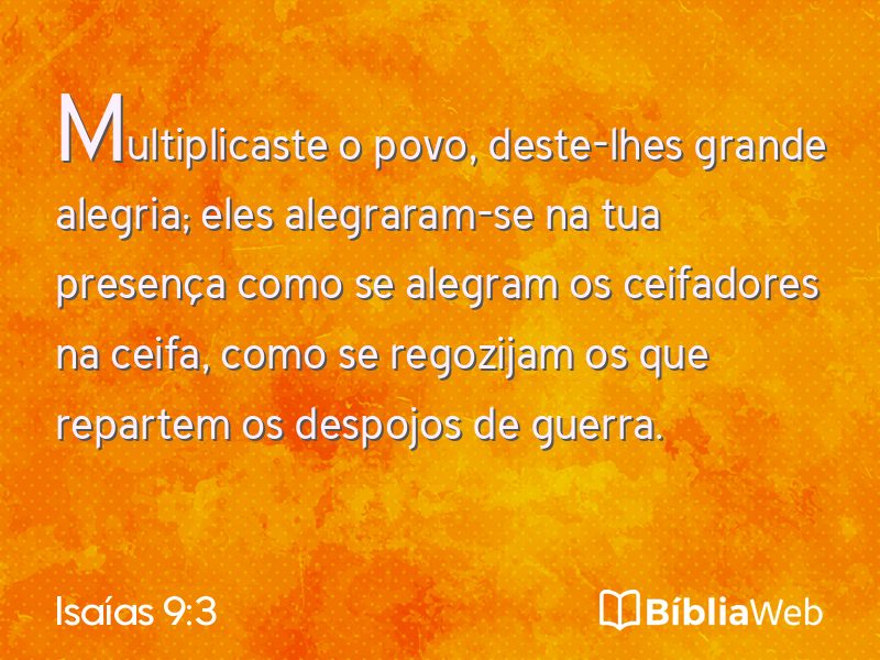 Isaías 9:3 em imagem para compartilhar