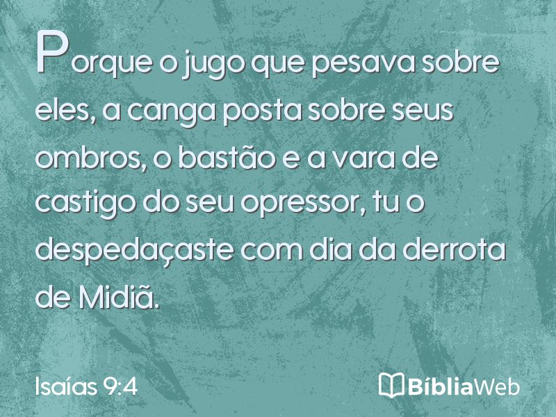 Isaías 9:4 em imagem para compartilhar