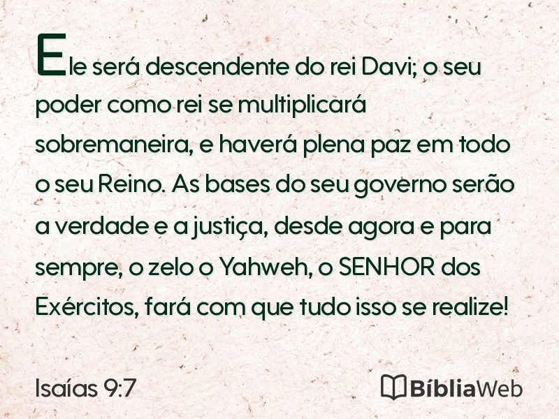 Isaías 9:7 em imagem para compartilhar
