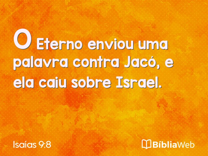 Isaías 9:8 em imagem para compartilhar