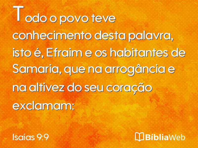 Isaías 9:9 em imagem para compartilhar