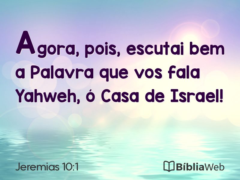 Jeremias 10:1 em imagem para compartilhar