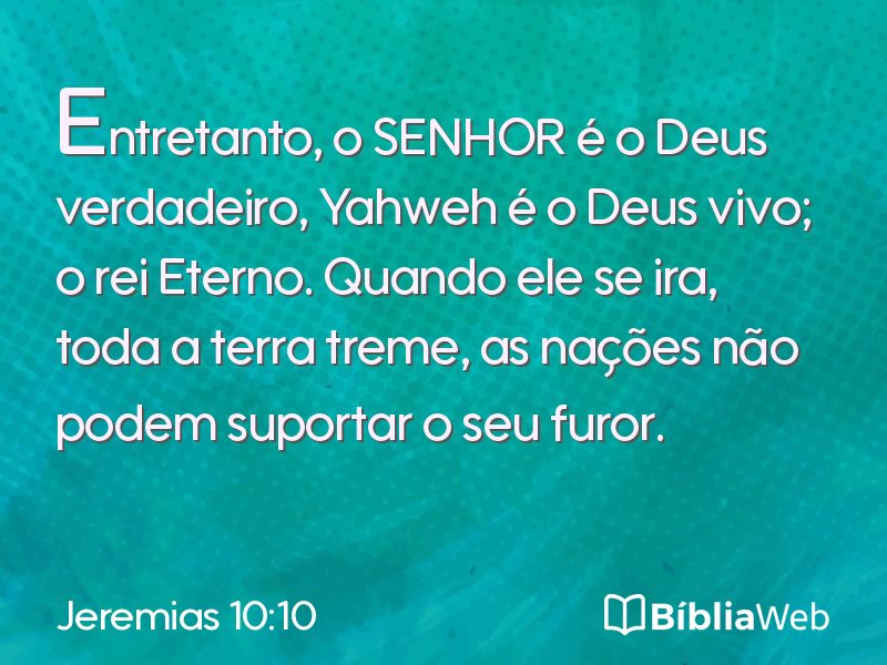 Jeremias 10:10 em imagem para compartilhar
