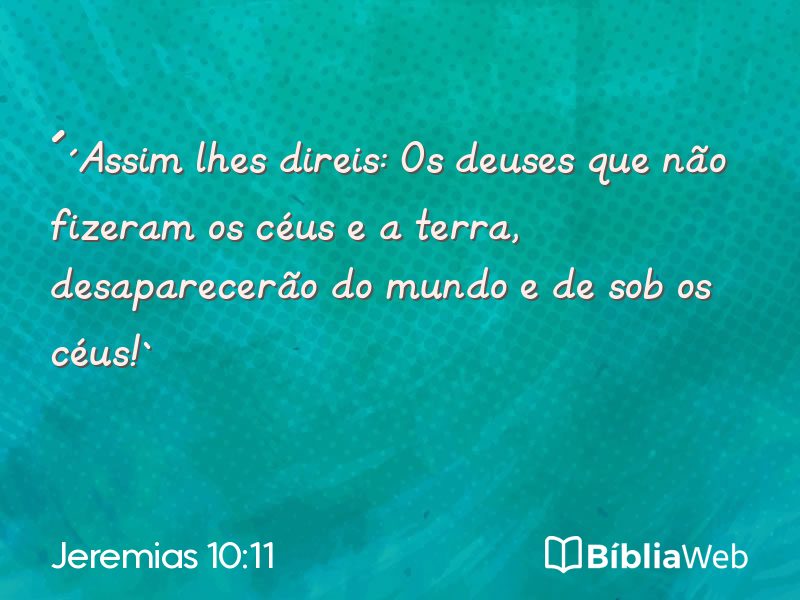 Jeremias 10:11 em imagem para compartilhar