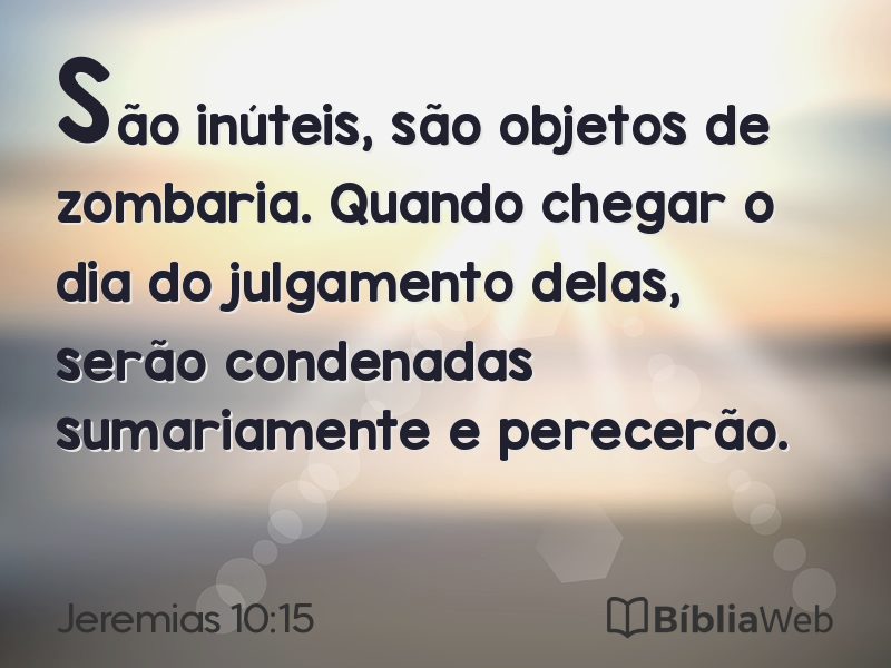 Jeremias 10:15 em imagem para compartilhar