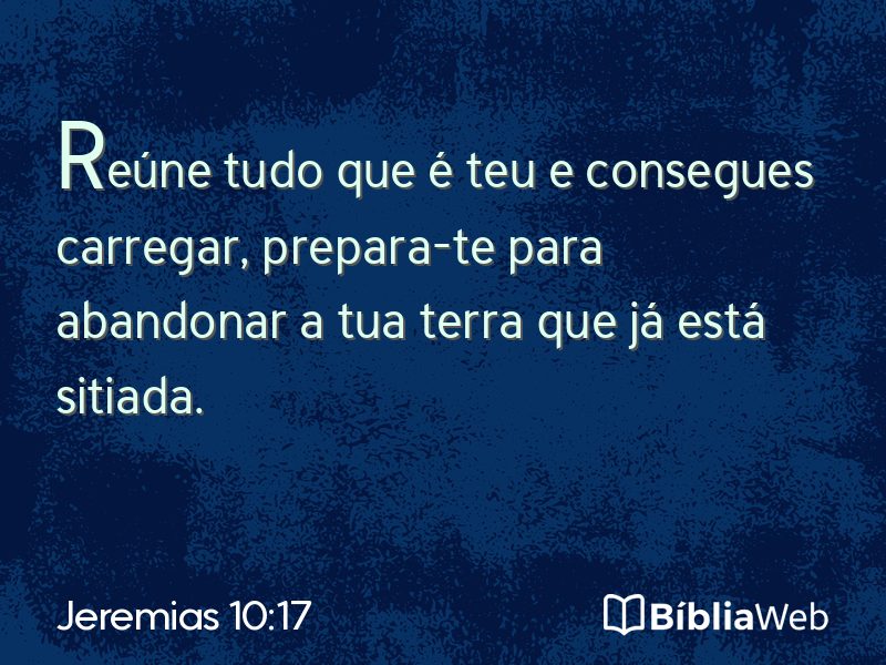 Jeremias 10:17 em imagem para compartilhar