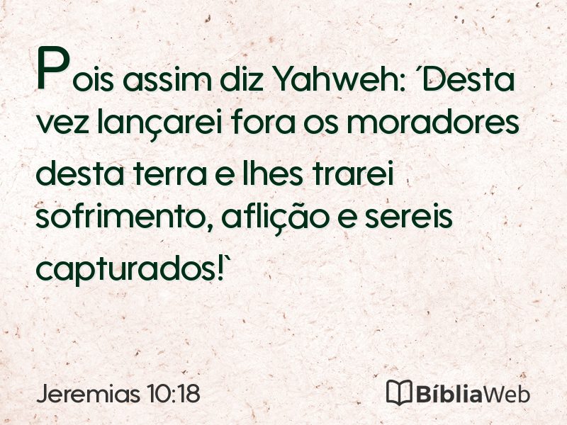 Jeremias 10:18 em imagem para compartilhar