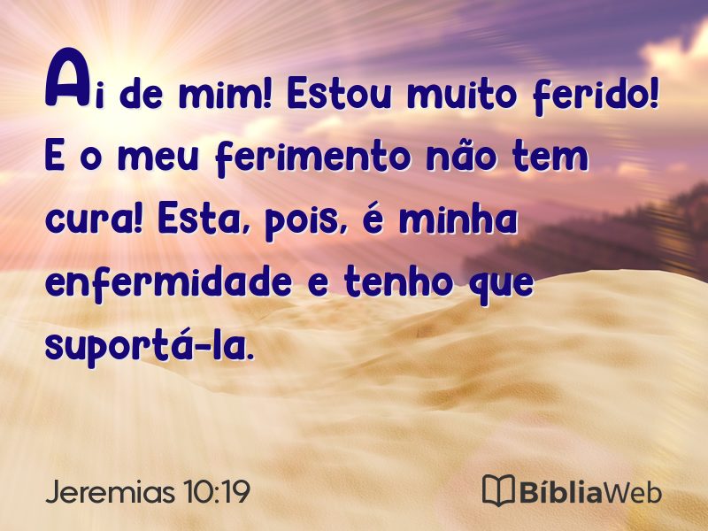 Jeremias 10:19 em imagem para compartilhar
