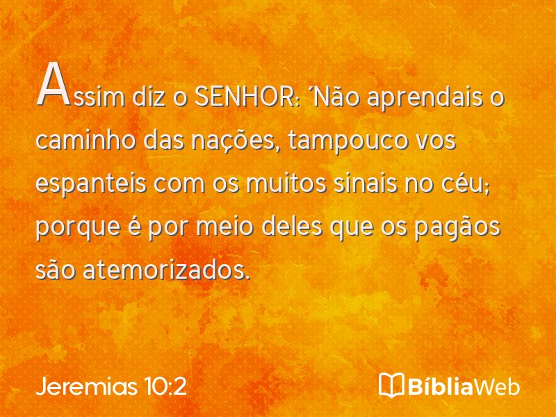 Jeremias 10:2 em imagem para compartilhar