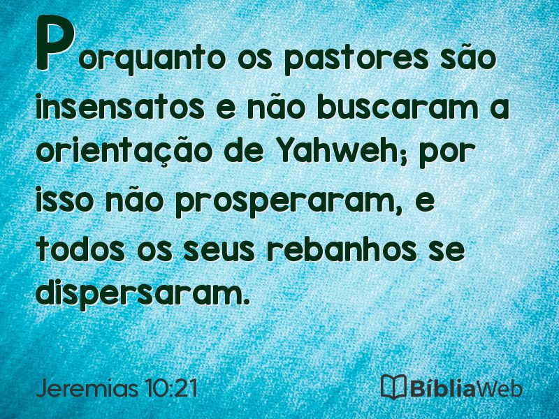 Jeremias 10:21 em imagem para compartilhar