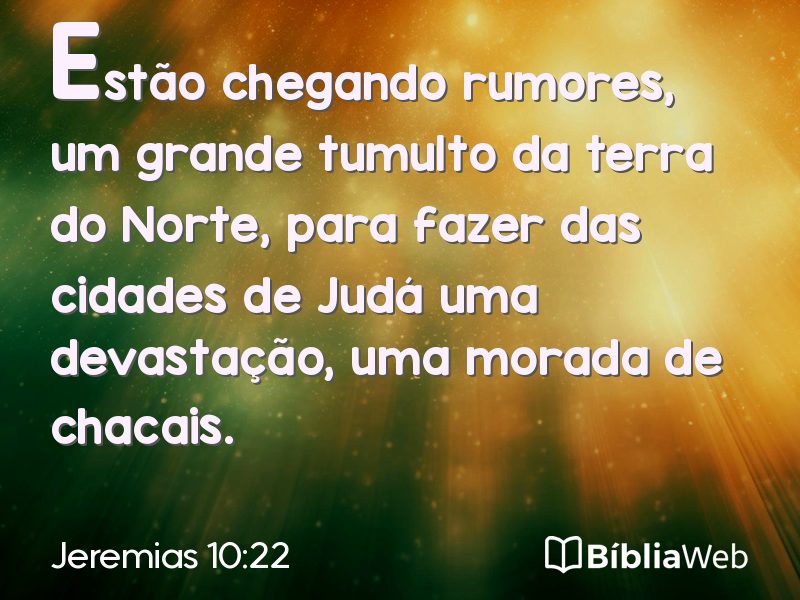 Jeremias 10:22 em imagem para compartilhar