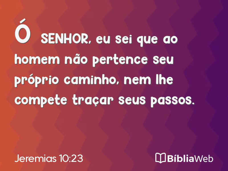 Jeremias 10:23 em imagem para compartilhar