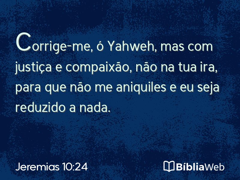 Jeremias 10:24 em imagem para compartilhar