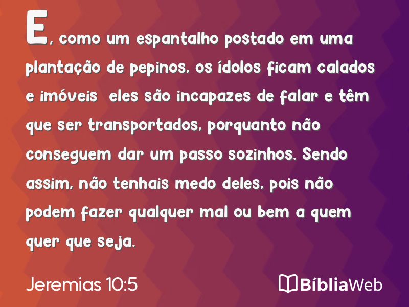 Jeremias 10:5 em imagem para compartilhar