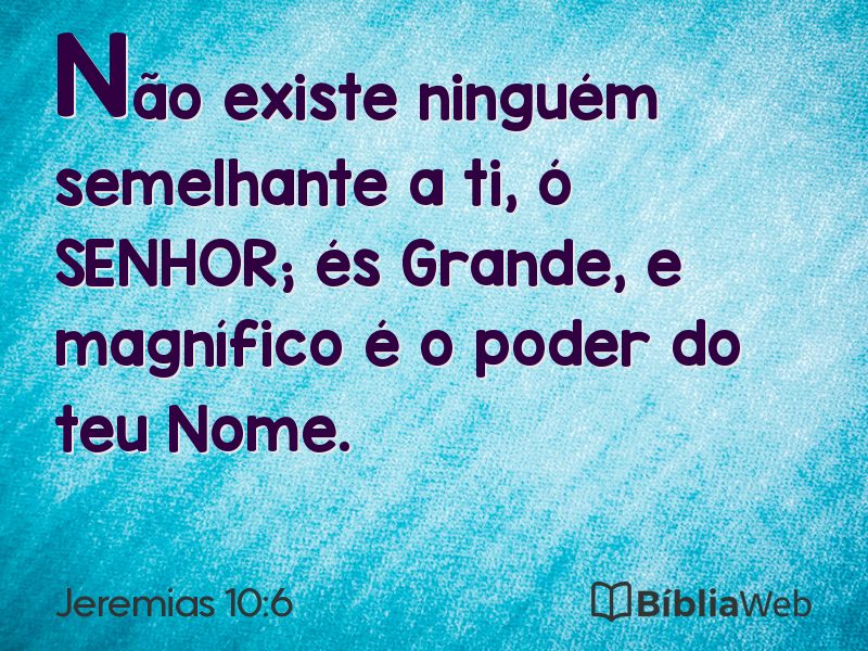 Jeremias 10:6 em imagem para compartilhar