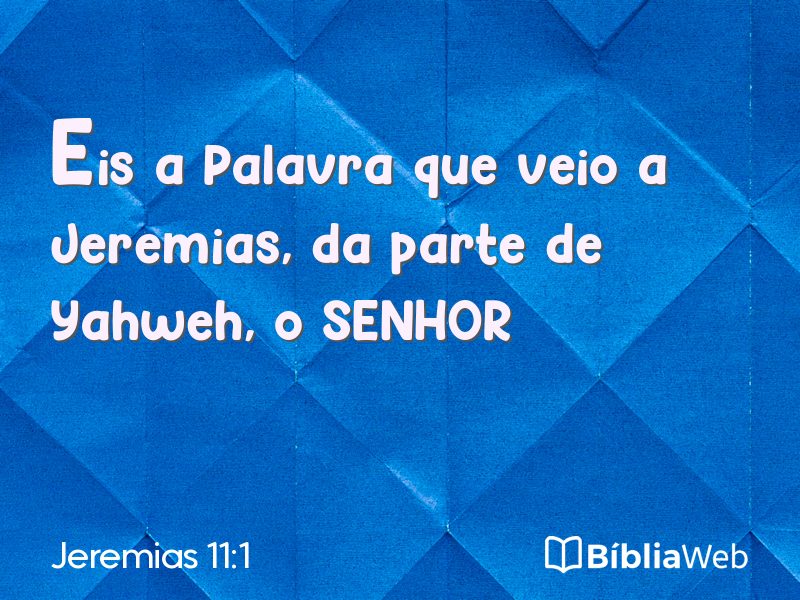 Jeremias 11:1 em imagem para compartilhar