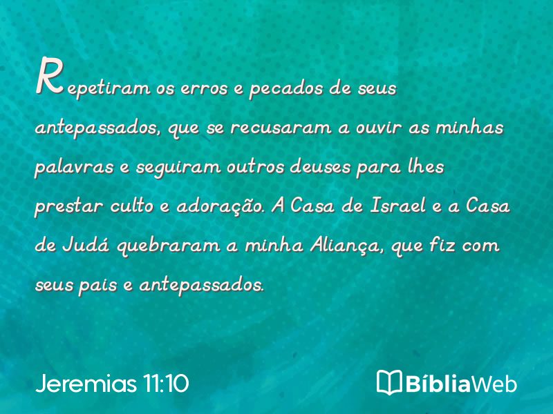 Jeremias 11:10 em imagem para compartilhar