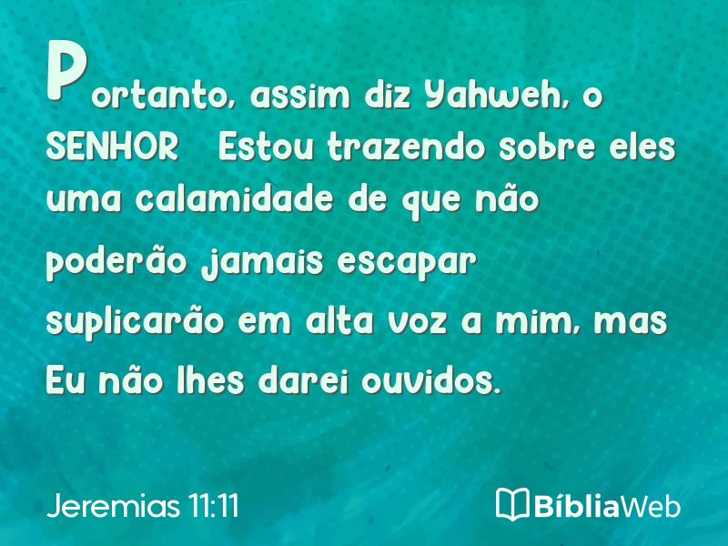 Jeremias 11:11 em imagem para compartilhar