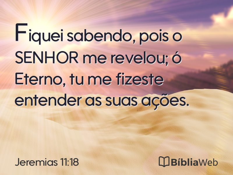 Jeremias 11:18 em imagem para compartilhar