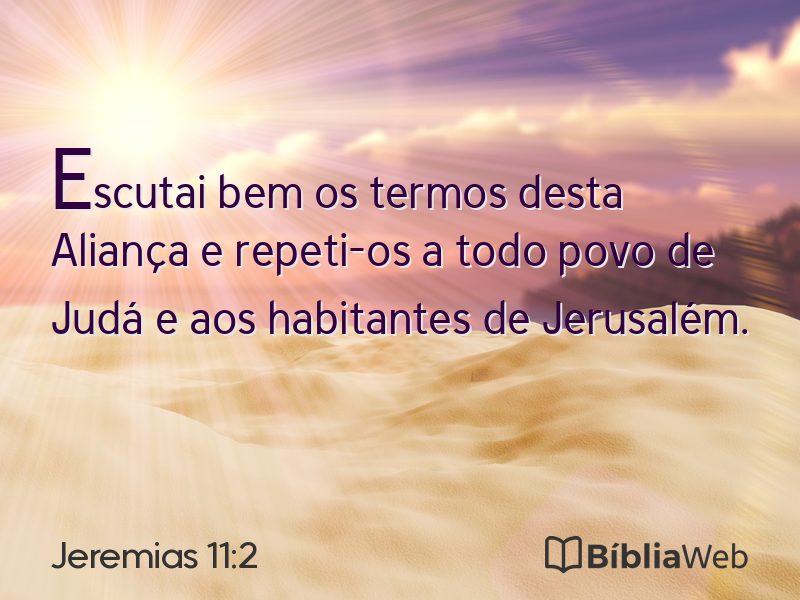 Jeremias 11:2 em imagem para compartilhar