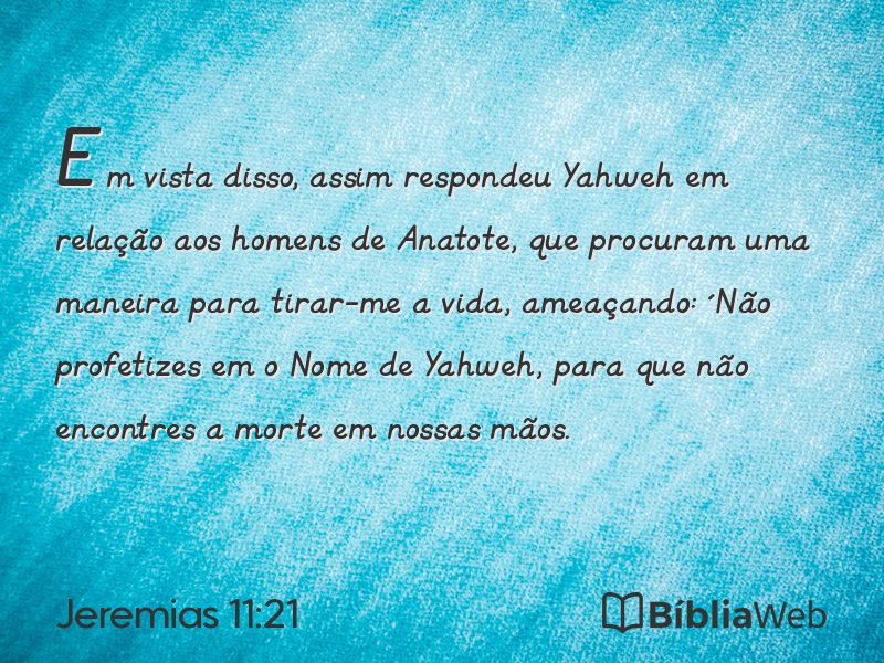 Jeremias 11:21 em imagem para compartilhar