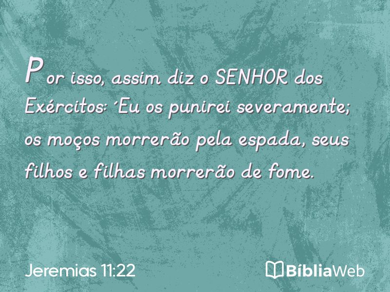 Jeremias 11:22 em imagem para compartilhar