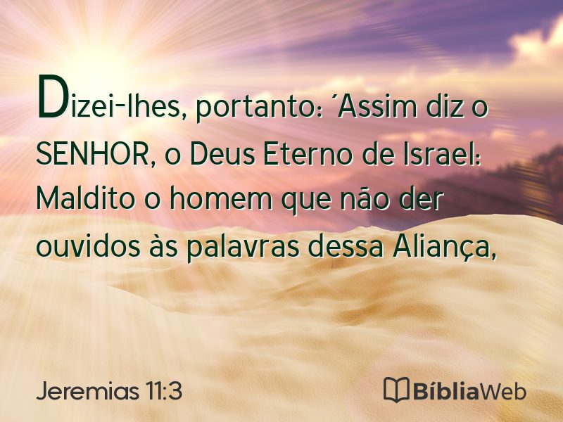 Jeremias 11:3 em imagem para compartilhar