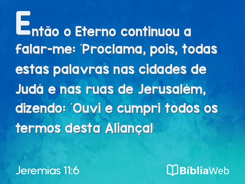 Jeremias 11:6 em imagem para compartilhar