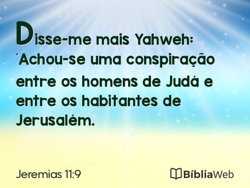 Jeremias 11:9 em imagem para compartilhar