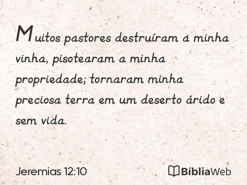 Jeremias 12:10 em imagem para compartilhar