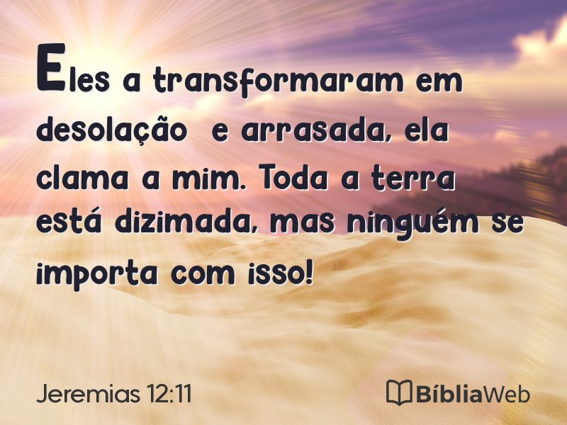 Jeremias 12:11 em imagem para compartilhar