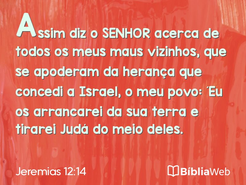 Jeremias 12:14 em imagem para compartilhar