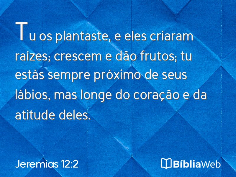 Jeremias 12:2 em imagem para compartilhar