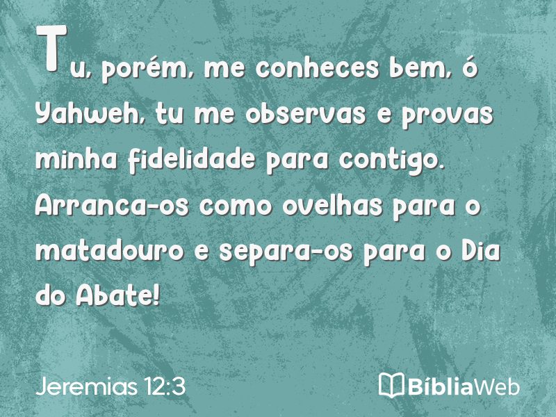 Jeremias 12:3 em imagem para compartilhar