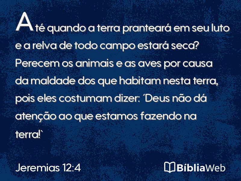 Jeremias 12:4 em imagem para compartilhar