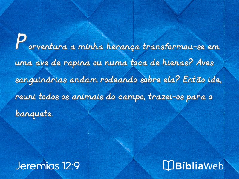 Jeremias 12:9 em imagem para compartilhar
