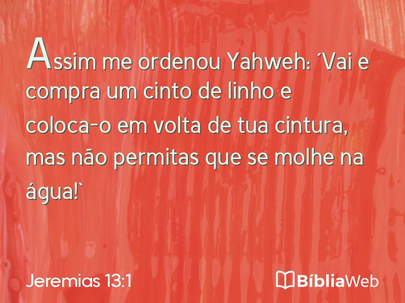 Jeremias 13:1 em imagem para compartilhar