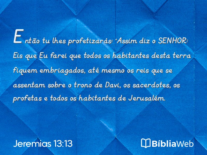 Jeremias 13:13 em imagem para compartilhar