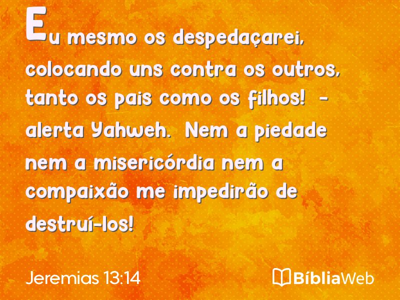 Jeremias 13:14 em imagem para compartilhar