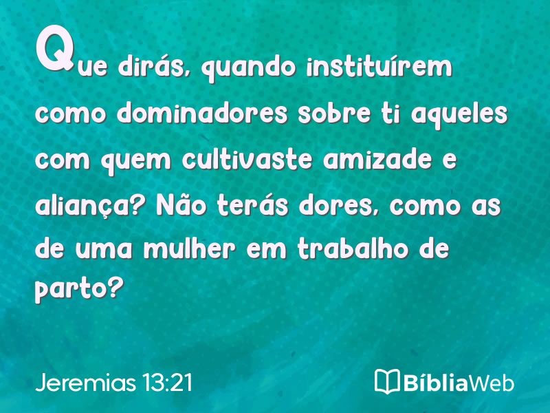 Jeremias 13:21 em imagem para compartilhar