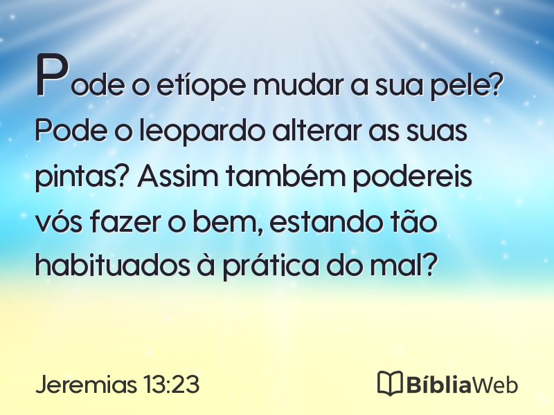 Jeremias 13:23 em imagem para compartilhar