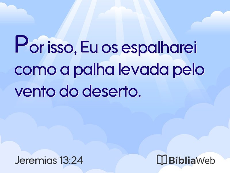 Jeremias 13:24 em imagem para compartilhar