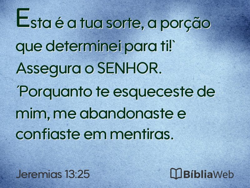 Jeremias 13:25 em imagem para compartilhar