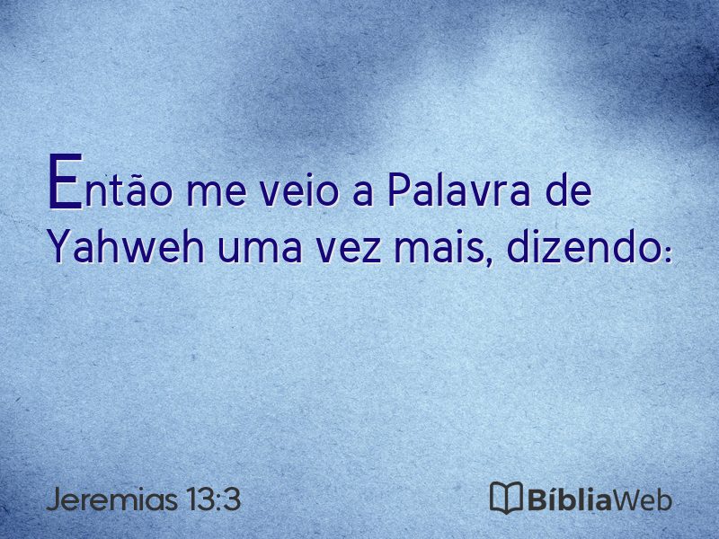 Jeremias 13:3 em imagem para compartilhar