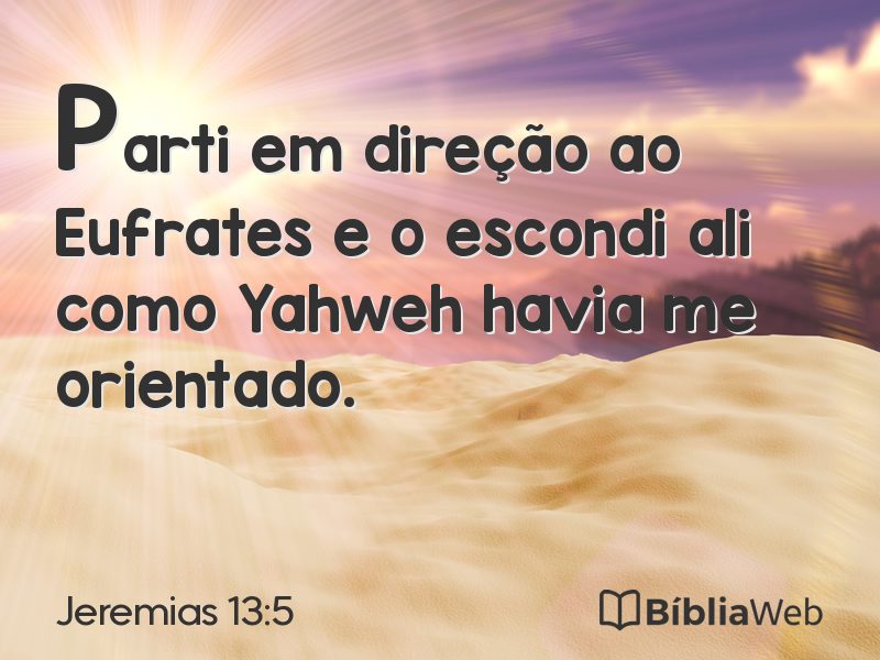 Jeremias 13:5 em imagem para compartilhar
