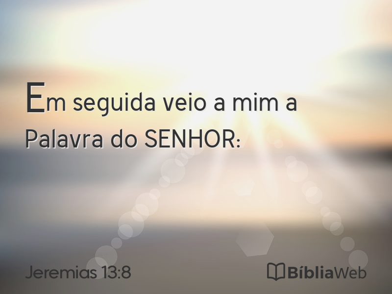 Jeremias 13:8 em imagem para compartilhar