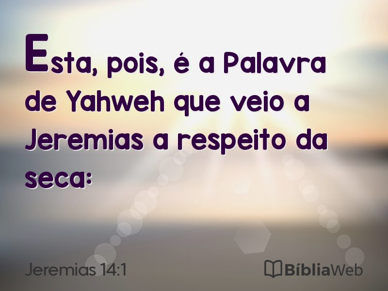 Jeremias 14:1 em imagem para compartilhar