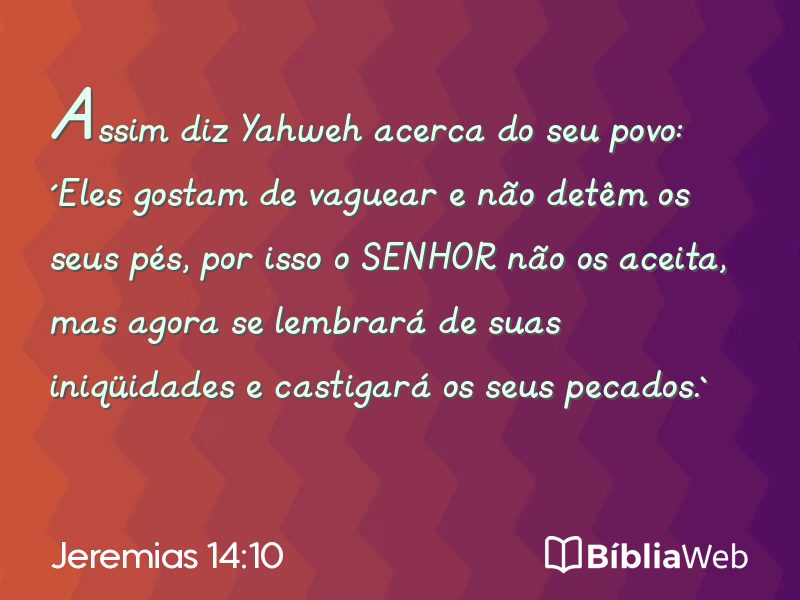 Jeremias 14:10 em imagem para compartilhar