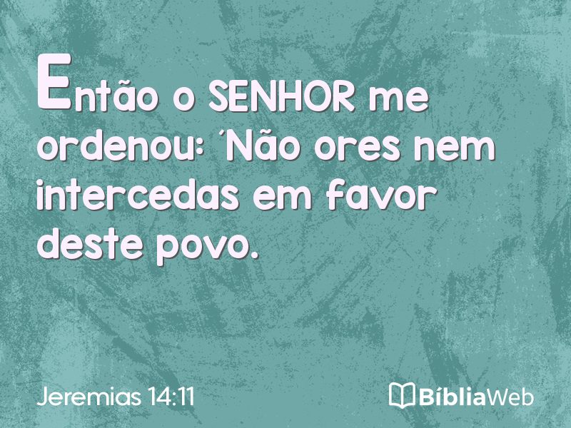 Jeremias 14:11 em imagem para compartilhar