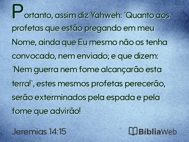 Jeremias 14:15 em imagem para compartilhar